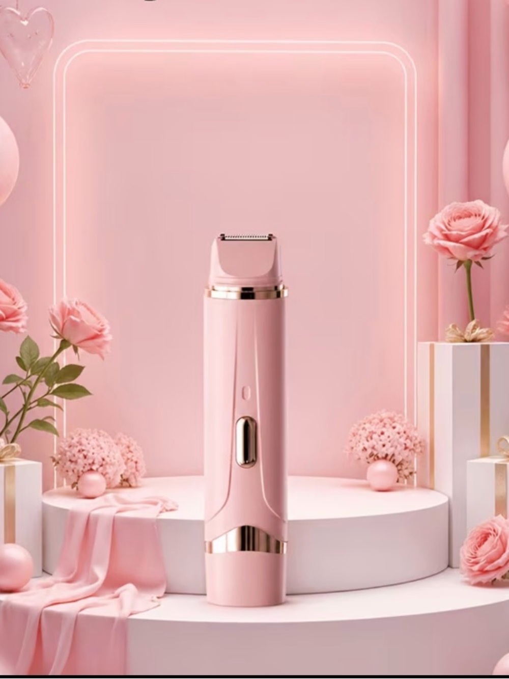 NIB Pink Electric dual side bikini Trimmer - wet/dry Rechargeable Hair Remover